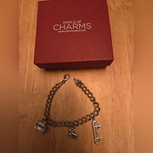 World of Charms San Fransciso Silver Charm Bracelet